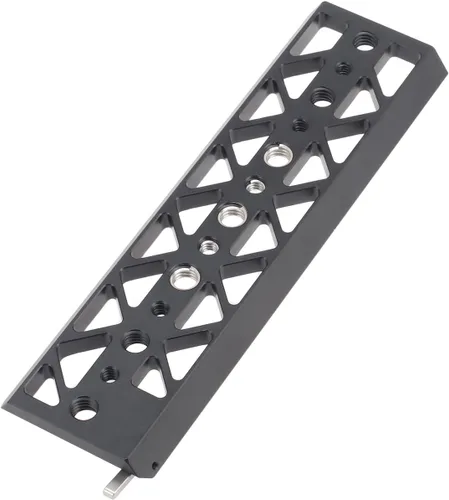 Vista 9 de FocusFoto Placa de puente de cola de milano de 5 pulgadas, placa base de trípode inferior, soporte de placa base ligera para Tilta Standard Camera