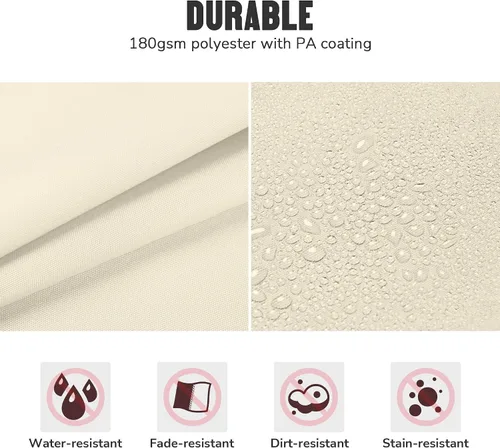 Vista 5 de Yescom - Cubierta de repuesto para toldos de sillas oscilantes UV30 + 180 gsm, Beige