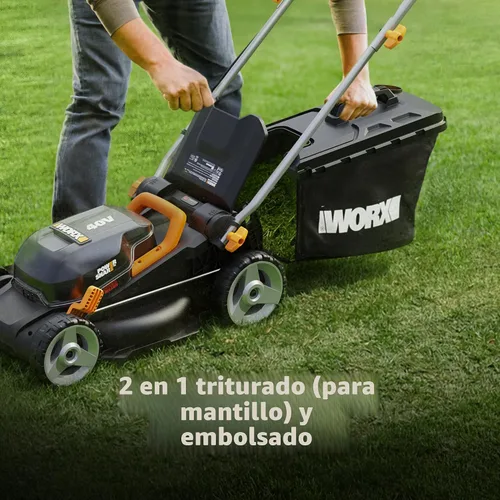Vista 3 de Worx Cortacésped inalámbrico, cortacésped 2 en 1 de 40 V y 14 pulgadas