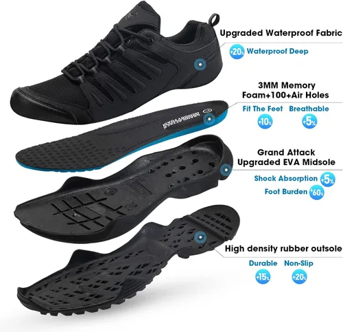 Vista 5 de Grand Attack mens Hiking Shoes,walking