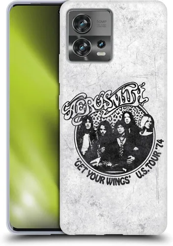 Vista 21 de Head Case Designs Officially Licensed Aerosmith 1987 Permanent Vacation Black and White Gel Case [Military Grade Protection] Compatible with Moto E7