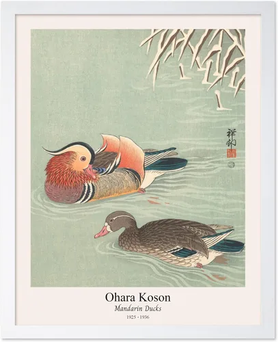 Vista 29 de Poster Master Vintage Ohara Koson Poster - Retro Blooming Lotus Flowers Print - Japanese Art - Flower Illustration - Aesthetic Design - Floral