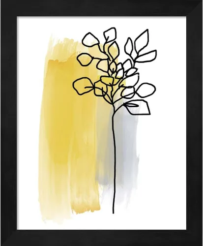 Vista 2 de Botanique en Gris by Bronwyn Baker, 2 Piece Black Framed Art Set, 9.25 X 11.25 Inches Each, Floral Art