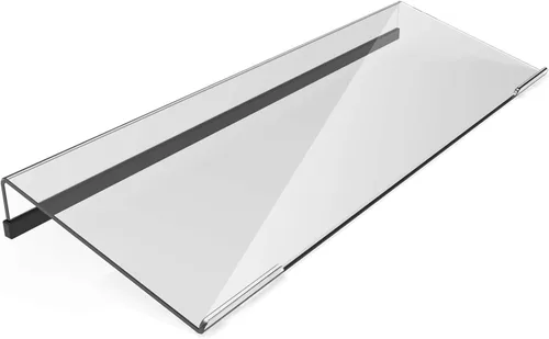Vista 9 de KOTEMON Soporte de teclado de computadora inclinado de acrílico para escritura ergonómica, soporte para bandeja de teclado con funda antideslizante