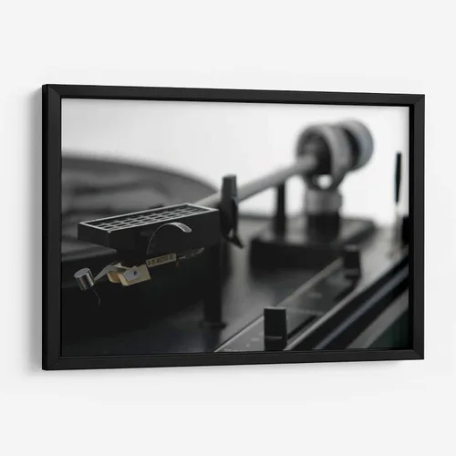 Vista 8 de Canvas Lab Turntable II by Renee W. Stramel 11 x 7 in Fine Art Framed Print, Frame Color: Black, With Mat Architecture, Black and White
