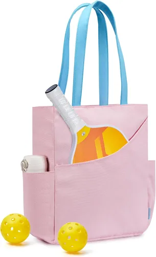 Vista 13 de Bolso de Pickleball para Mujeres, Elegante Bolso de Nylon con Capacidad para 2 Palas, Bola, Equipo, Bolso de Hombro Utilitario para Deportes