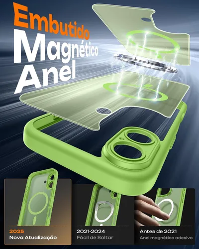 Vista 880 de TOCOL Funda para iPhone 11, compatible con Magsafe, protección completa de cámara, imanes integrados, protección contra caídas, funda translúcida
