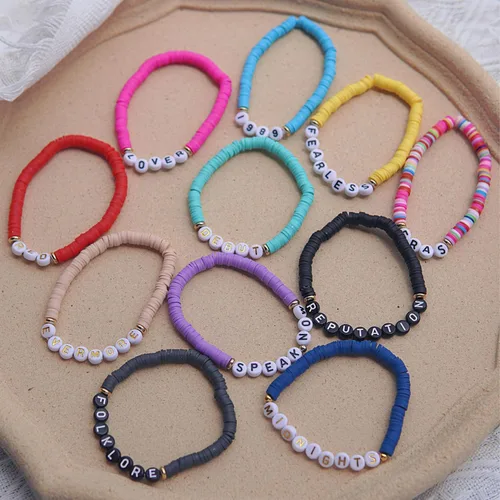 Vista 6 de PCGJICZ Juego de 11 pulseras inspiradas en Taylor de 1989, pulseras inspiradas en el álbum de Taylor y amantes de la música, regalos para fanáticos