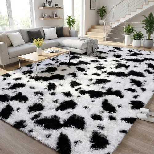 Vista 65 de DweIke Alfombras de pasillo beige esponjosas para dormitorio, 2 x 6 pies, alfombra larga de felpa suave para niñas y niños, antideslizante y lavable
