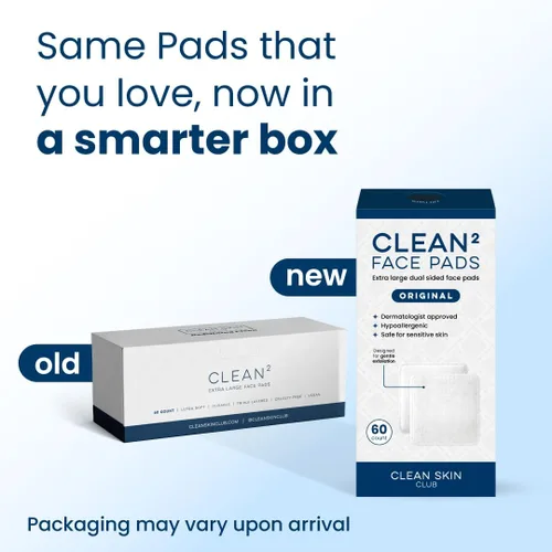 Vista 2 de Clean Skin Club Clean² Pads 2.0 [Nuevos y mejorados bordes] Almohadillas faciales garantizadas sin desprendimientos ni desgarros, capas triples