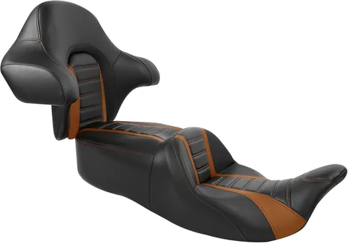 Vista 11 de Asiento de pasajero para Harley 2009-2023 Touring Road King Street Glide Road Glide Electra Glide Tri Glide Ultra Classic Negro/Negro