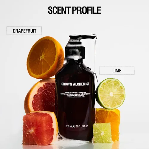 Vista 5 de Grown Alchemist Paquete de limpiador corporal Energize: Manzanilla, Bergamota y Rose Body Wash/Jabón (10.1 fl oz + 1 L de repuesto)