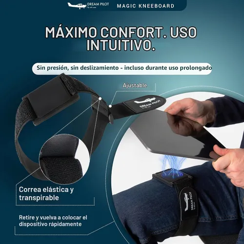 Vista 3 de Dream Pilot Kneeboard para iPad, iPad mini, iPhone, teléfonos Android y tabletas