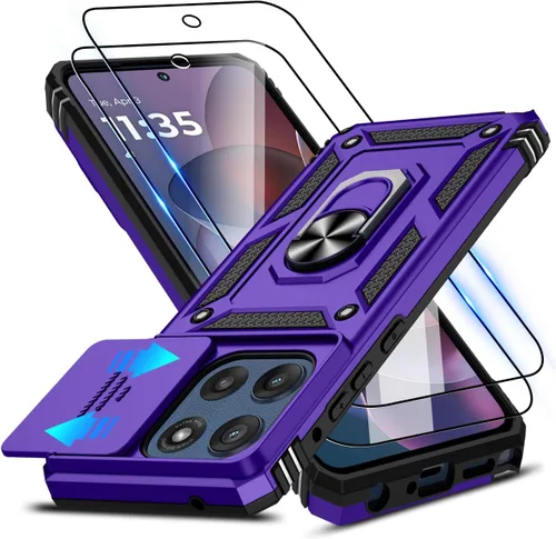 Vista 154 de ATUMP for Moto G-Play-2024 Case with Camera Lens Cover & HD Screen Protector(2 Pcs), [10FT Military Grade Drop Protection] Magnetic Ring Holder