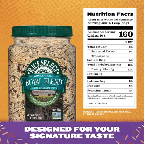 Vista 2 de RiceSelect Texmati Brown & Wild Rice Royal Blend, 28 onzas (paquete de 1)