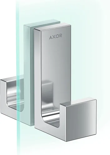 Vista 4 de AXOR Manija rectangular universal para puerta de ducha de 2 pulgadas en óptica dorada cepillada, 42639250