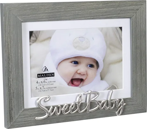 Vista 4 de Malden Sweet Baby - Marco de fotos de 4 x 6 o 5 x 7 pulgadas, color gris