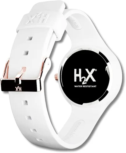 Vista 5 de H2X Reloj de pulsera para mujer, reloj de cuarzo resistente al agua con cara de estampado de leopardo de 1.417in, vidrio mineral, parte trasera