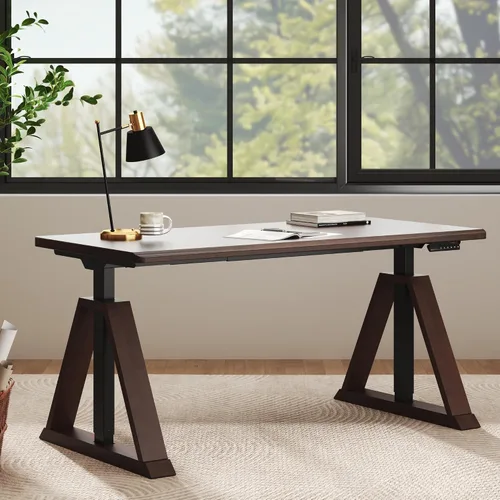 Vista 17 de FLEXISPOT WoodiX - Escritorio ejecutivo de pie de madera maciza