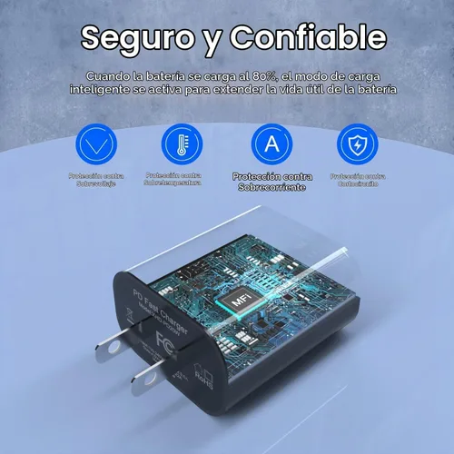 Vista 5 de Cargador rápido para iPhone 11 12 13 14, paquete de 2, cargador de iPhone de 20W, adaptador de bloque de carga rápida con cable de sincronización