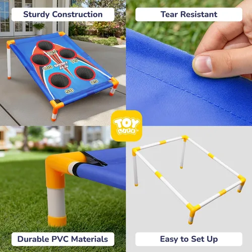 Vista 3 de TOY Life Bean Bags Toss Carnival Games, Cornhole, Outdoor Toys for Kids Ages 4-8, Backyard Game Sports & Outdoor Play, Outside Toys for Ages 5-7