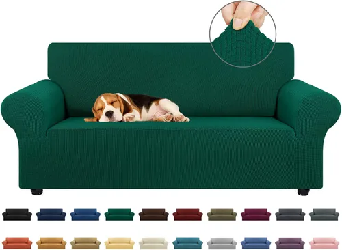 Vista 25 de KEKUOU Funda elástica para sofá biplaza, funda de sofá para sofá de 2 cojines (55-78 pulgadas), protector de muebles con parte inferior elástica