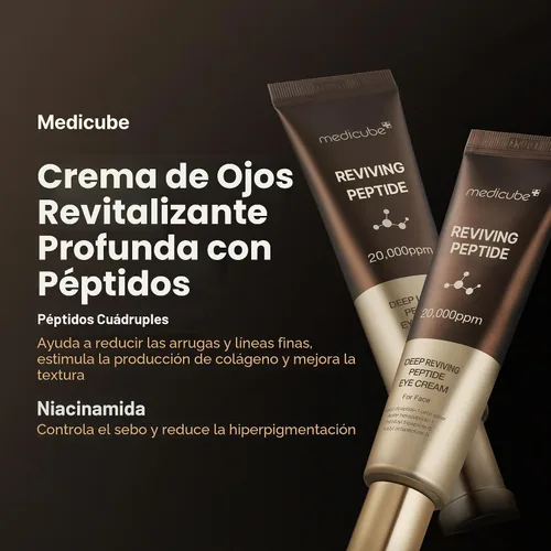 Vista 3 de medicube Dúo de suero para ojos para una piel de aspecto más firme: suero péptido PDRN y crema para ojos con péptidos revitalizantes profundos