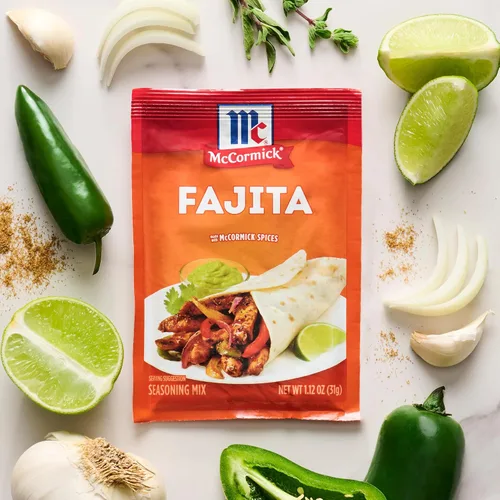 Vista 10 de McCormick Mezcla de condimentos, para fajitas estilo restaurante en casa. Se puede utilizar con: pollo, filete, camarones, verduras, 1.12 oz