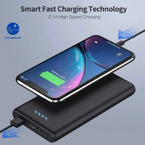 Vista 3 de Cargador portátil de 25800 mAh, cargador de teléfono portátil de carga rápida de 5 V/3 A, 3 puertos USB, batería externa, paquete de batería