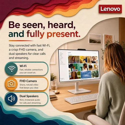 Vista 4 de Lenovo Escritorio todo en uno IdeaCentre de 24", 16 GB de RAM, 1 TB de 32 GB de RAM SSD de 1 TB