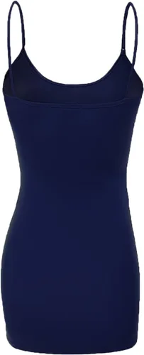 Vista 65 de Emmalise Camisola larga casual básica para mujer, con tirantes ajustables, top en capas