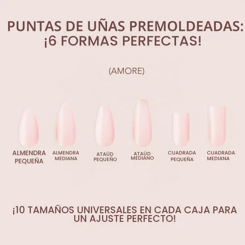 Vista 4 de Kiara Sky Uñas profesionales *NEW* Cover Gelly Tip Case Soft Gel extensiones de uñas (almendra mediana - Amore)