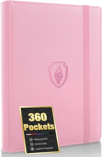 Vista 8 de Carpeta prémium de 9 bolsillos para tarjetas de 360 tarjetas, carpeta de tarjetas comerciales Fabmaker PU Sturdy Card Collection Album