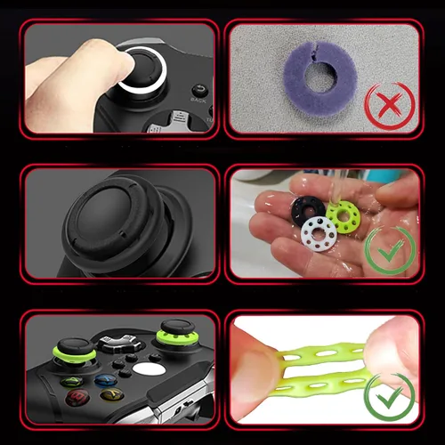Vista 5 de Precision Rings, Aim Assist Motion Control Controller Rings for PS5, PS4, Xbox, Switch Pro, Scuf Controller Accessories Soft Hard Joystick