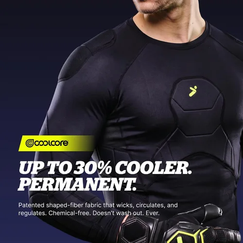 Vista 2 de Storelli BodyShield - Camiseta interior 3/4 para porteros de fútbol, codo y pecho (tela CoolCore)