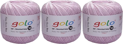 Vista 150 de Golo - 3 bolas de hilo de ganchillo tamaño 10, hilo de crochet para tejer a mano 102