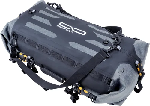 Vista 4 de Giant Loop Tillamook Bolsa seca, equipaje impermeable para motocicleta, ideal para viajes con mosca y paseo, almacenamiento de 48 litros, se adapta