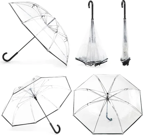 Vista 3 de The totes InBrella - Paraguas de cierre inverso, Transparente), 0901
