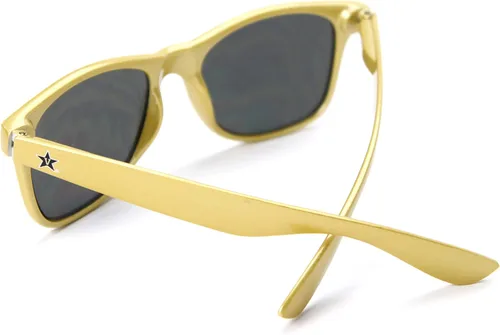 Vista 2 de NCAA Vanderbilt Commodores VAN-1 marco dorado, lentes de sol plateadas, talla única, oro