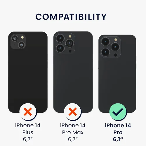Vista 6 de kwmobile Funda de silicona TPU compatible con Apple iPhone 14 Pro, funda magnética, compatible con MagSafe, color azul marino
