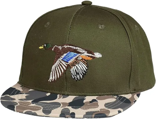 Vista 16 de EDTREK Gorra Snapback de rendimiento para exteriores con ala plana - Bordado único de animales