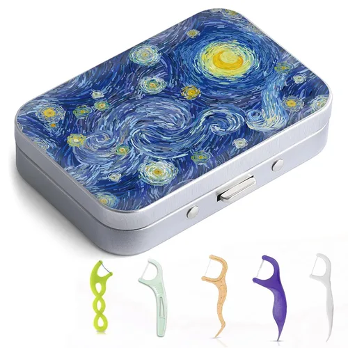 Vista 28 de Caja portátil de hilo dental Gerkia, fácil de almacenar palillos de hilo dental de varios tamaños, dispensador portátil de hilo dental es perfecto