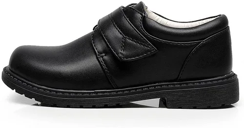 Vista 2 de rismart Zapatos de vestir Oxfords con punta redonda y cierre de velcro para niño