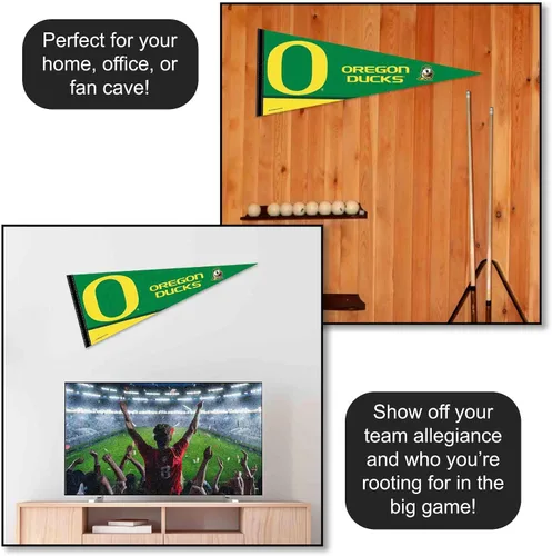 Vista 3 de College Flags & Banners Co. Oregon Pennant - Fieltro de tamaño completo
