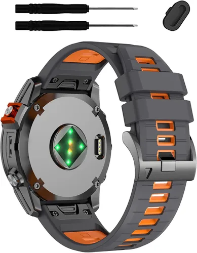Vista 21 de Correa de reloj QuickFit de silicona de 1.024 in para Garmin Fenix 9/8 Paquete de 3 1