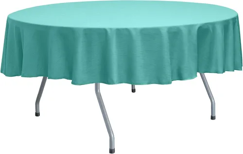 Vista 17 de Ultimate Textile Mantel redondo reversible Shantung Satin Majestic de 84 pulgadas, color rosa hielo