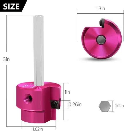 Vista 7 de Escariador de Tubería de PVC Cabezal de 1 Pulgada, Protector de Accesorios de PVC con Eje Hexagonal de 1/4 de Pulgada, Escariador de Accesorios