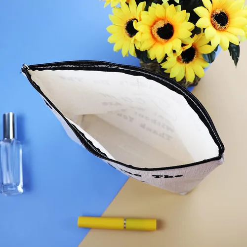 Vista 5 de Bolsas de maquillaje de regalo para mujeres líderes, Blanco apagado, S
