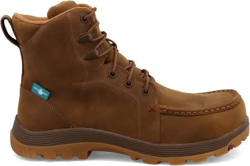 Vista 5 de Twisted X Men's 6" Work Oblique Toe Boot, Moc Toe Nano Toe with CellSole