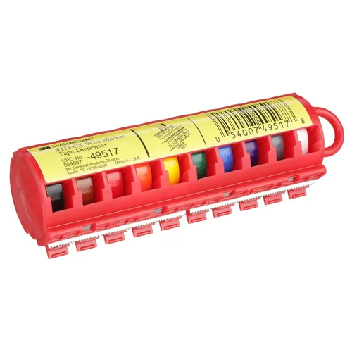 Vista 14 de 3M ScotchCode Dispensador de cinta de marcador de alambre con cinta STD-0-9, incluye 1 cada uno de 0 a 9 rollos numerados